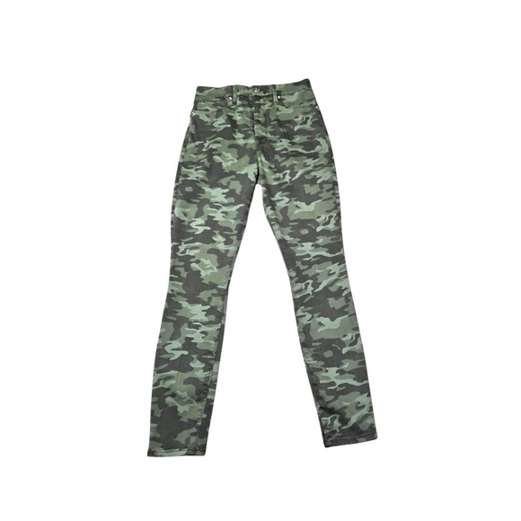 GOOD AMERICAN Women's Good Waist Green Camo Skinny Jeans Sz 10 30 Stretch - Picture 2 of 9